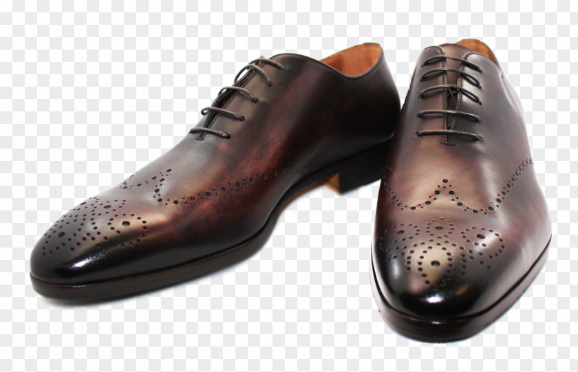 Leather Lace Bullock Oxford Shoe Walking PNG