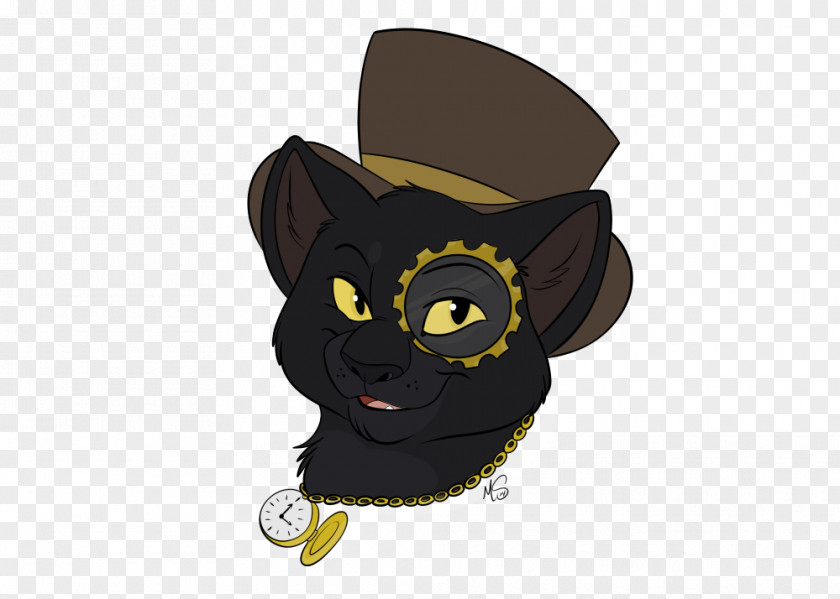Steampunk Whiskers Cat PNG