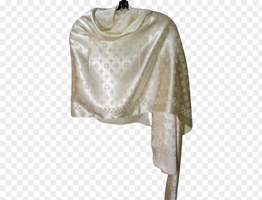 White Silk Shawl Scarf Louis Vuitton Outerwear Bandeau PNG