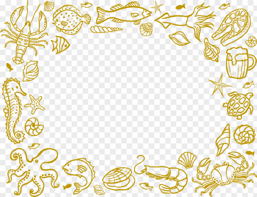 Cartoon Chalk Picture Seafood Vector Material Download Restaurant PNG