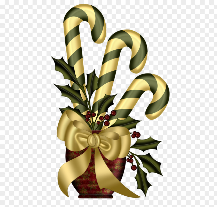 Lovely Cane Vase Candy Santa Claus Christmas Decoration Clip Art PNG