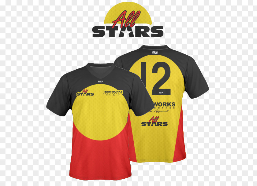 T-shirt Sports Fan Jersey Logo Sleeve Yellow PNG