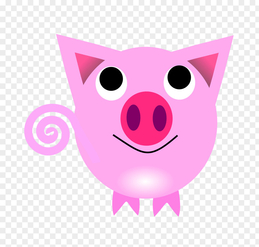 Cute Pink Pig Chinese Zodiac Rat Astrology Clip Art PNG