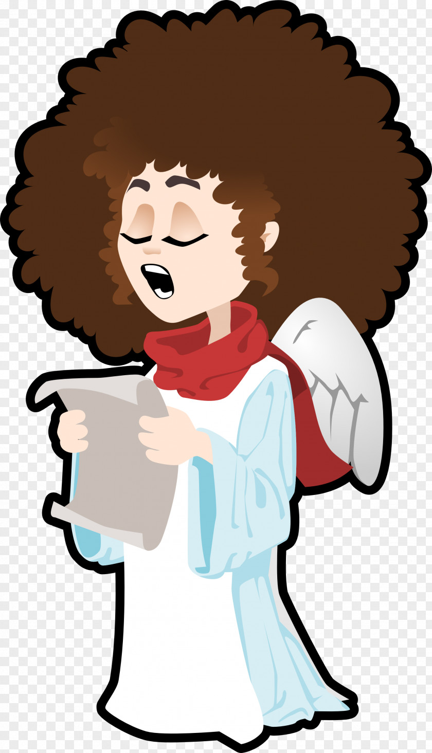 African American Christmas Pictures Singing Angel Clip Art PNG