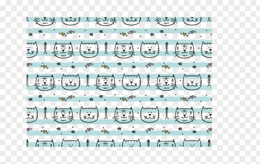 Cartoon Cat Background Map PNG