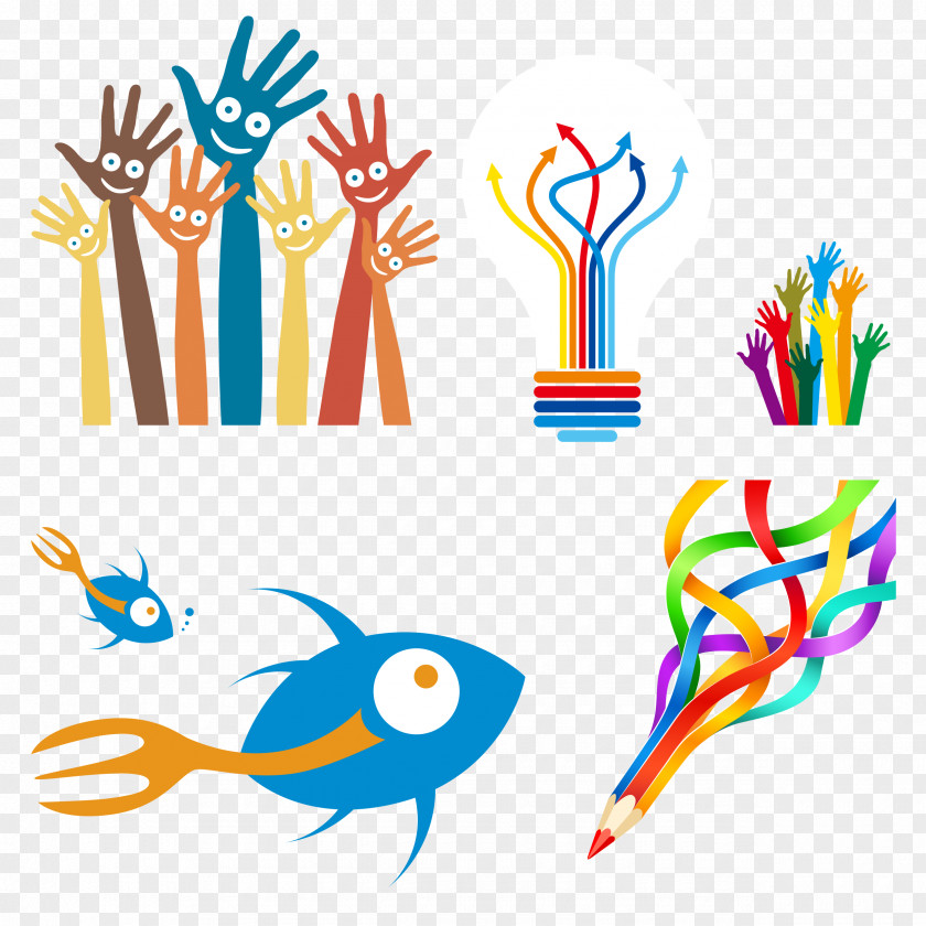 Creative Pencil And Fish Royalty-free Drawing Euclidean Vector Illustration PNG