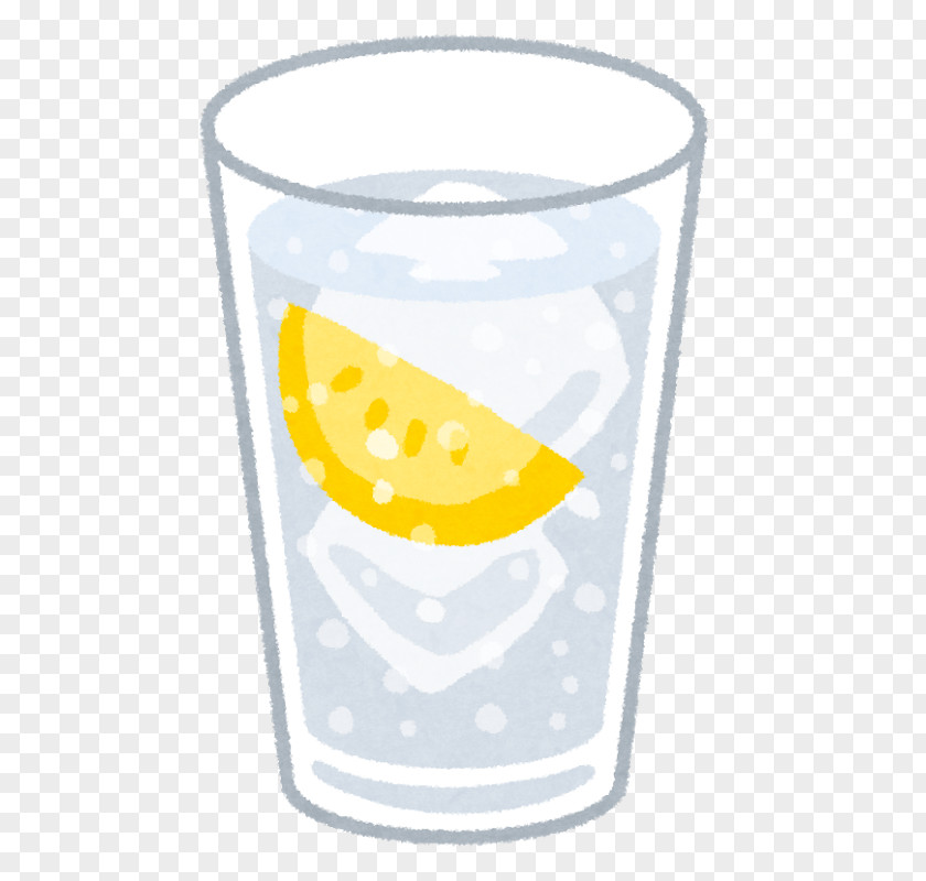 Lemon Soda Carbonated Water Pint Glass SodaStream Highball Old Fashioned PNG