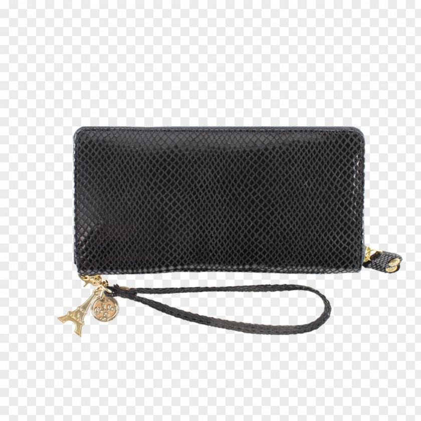 Wallet Handbag Leather Black Coin Purse PNG