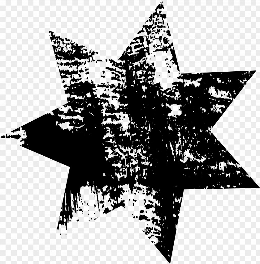 White Star Grunge Clip Art PNG