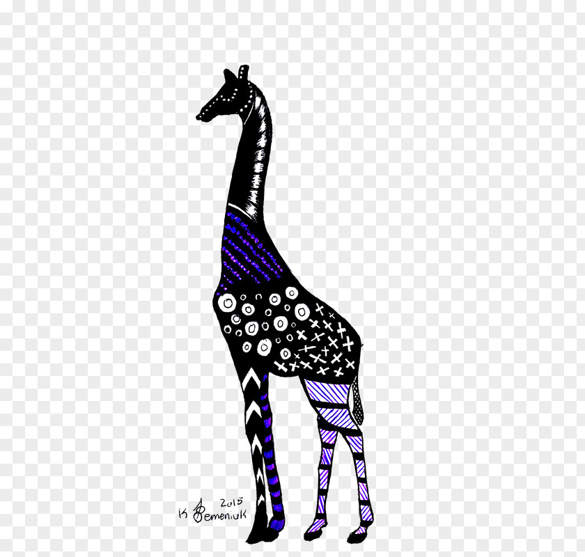 Giraffe Drawing Art Printmaking Poster PNG