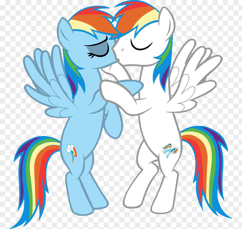 Kiss Pony Rainbow Dash Rarity Twilight Sparkle Applejack PNG