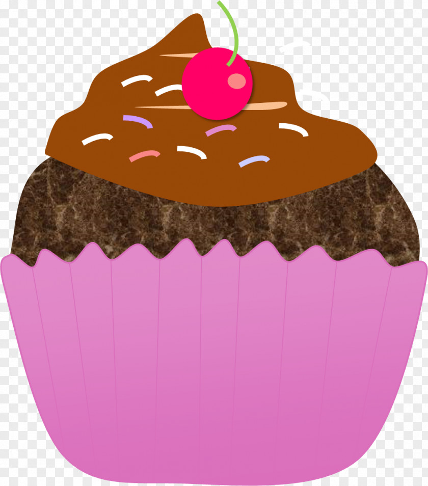 Pink Custard Cupcake American Muffins Clip Art Ice Cream Chocolate PNG
