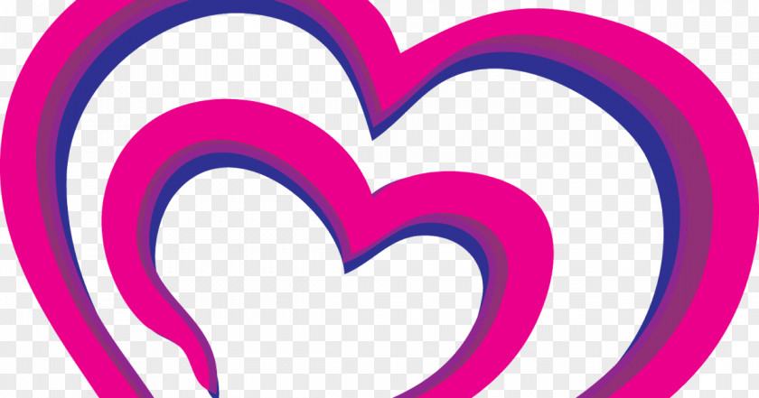 Valentine's Day Pink M Line Heart Clip Art PNG