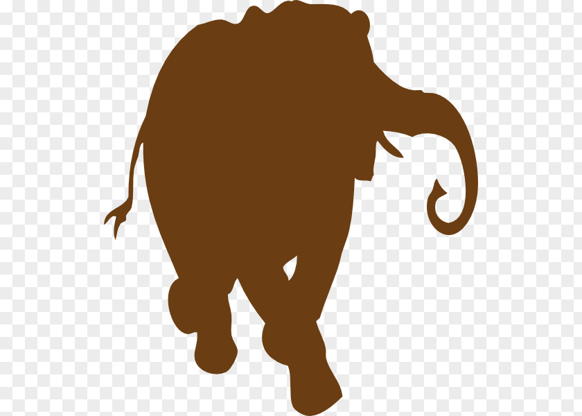 Elephants Vector Silhouette Clip Art PNG