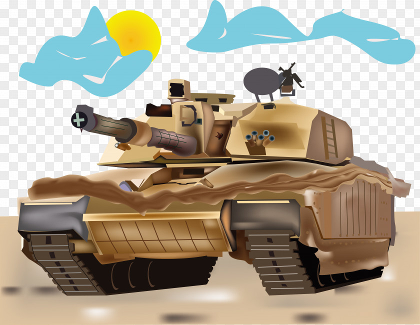 Heavy Armored Vector Main Battle Tank Military Icon PNG