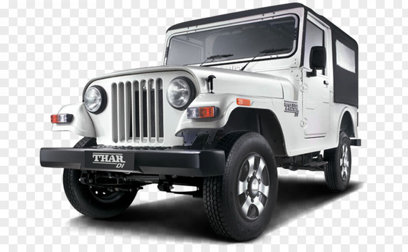 Mahindra Jeep Front & Car Thar CRDe PNG
