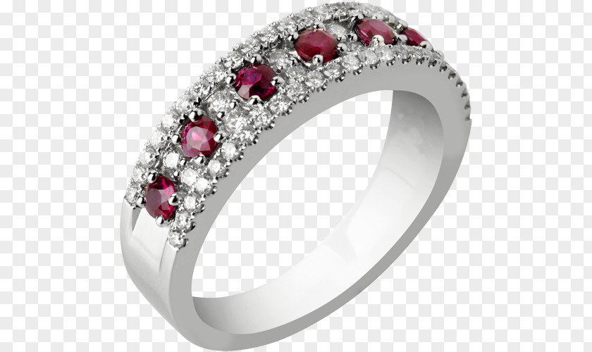 Ruby Wedding Ring Platinum Silver Gold PNG