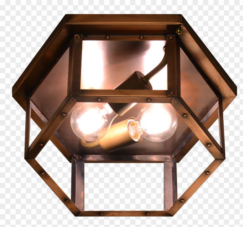 Ceiling Fixture Light Copper Lantern Bronze PNG
