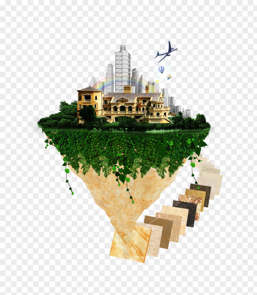 Floating Island Computer File PNG