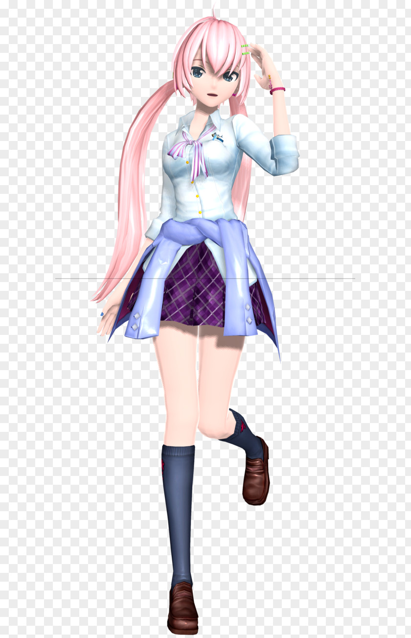 School Model Hatsune Miku: Project DIVA Arcade Megurine Luka Vocaloid MikuMikuDance PNG