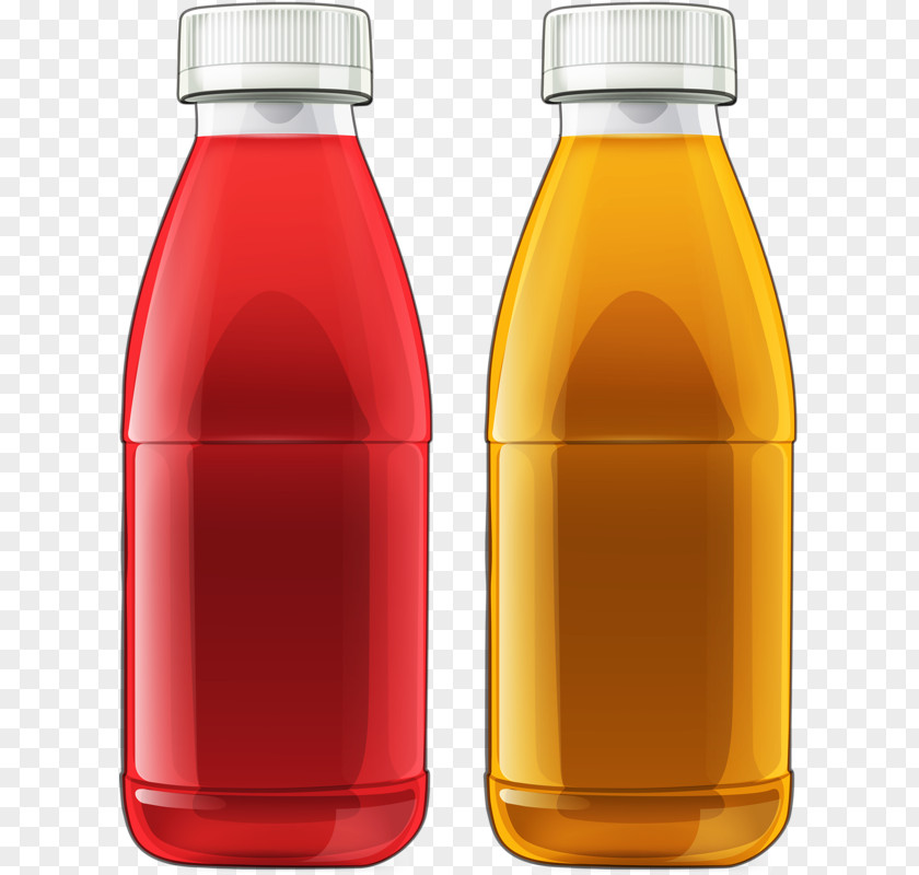 Bottle Filled With Liquid Glass Yellow PNG