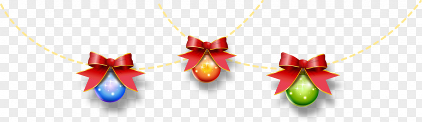 Cute Cartoon Bell Gift Ribbon Christmas Ornament PNG