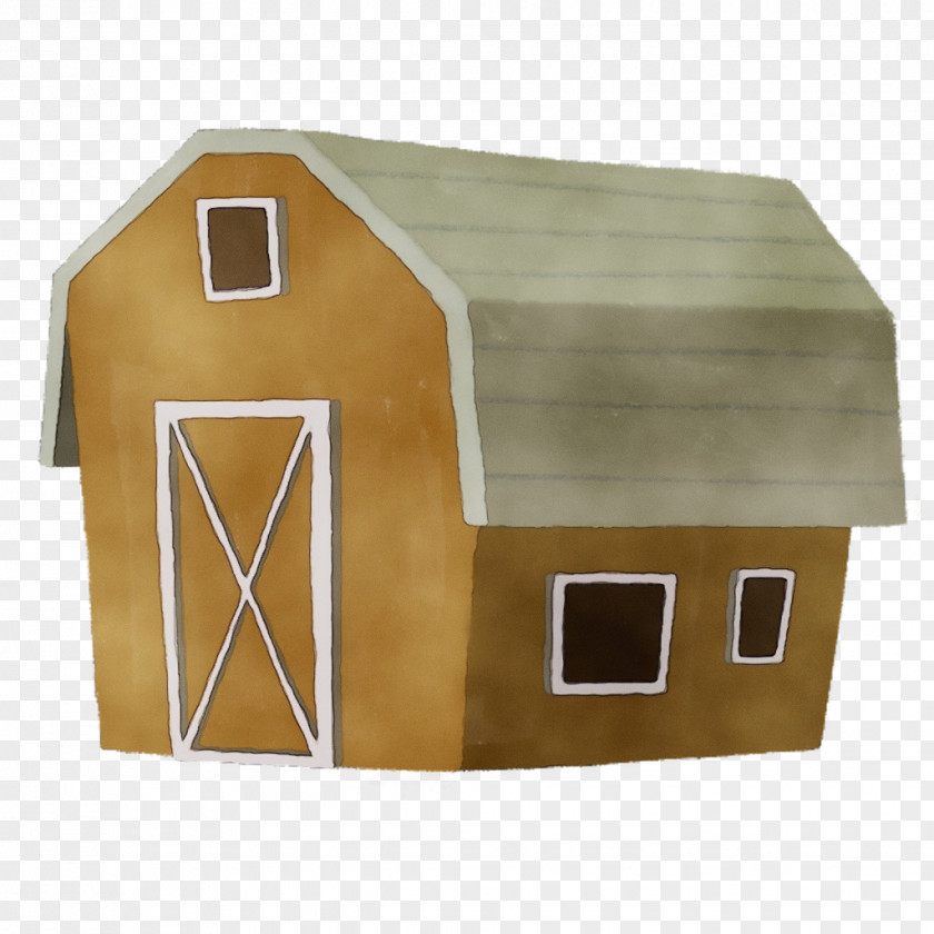 Playhouse Cottage Watercolor Cartoon PNG
