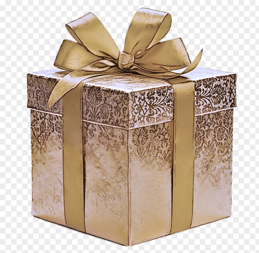Beige Packaging And Labeling Present Box Gift Wrapping Ribbon Party Favor PNG