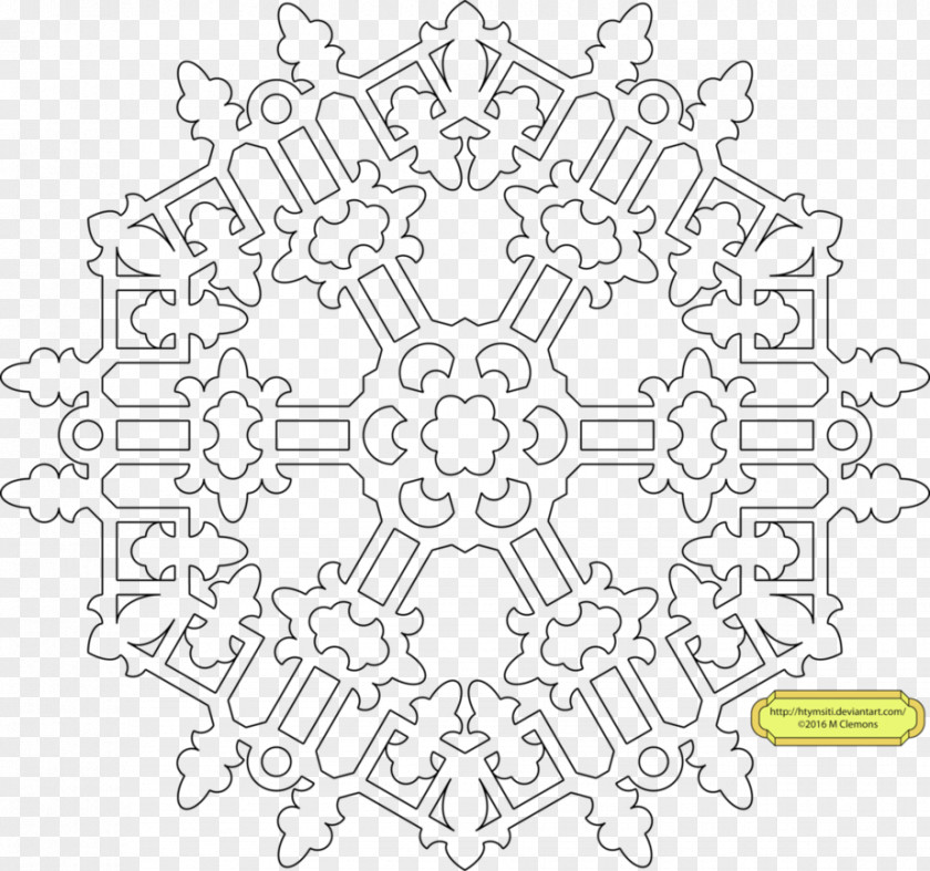 Circle Doily White Point Line Art PNG