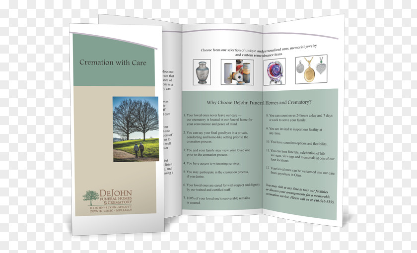 Euclidean Flower DeJohn Funeral Homes & Crematory Cremation Brochure PNG