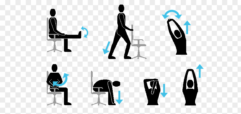 Exercise Office Stretching Desk Physical Fitness PNG