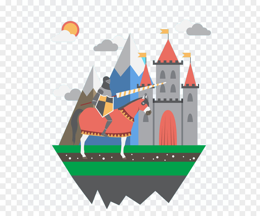 Castle And Knight Middle Ages PNG