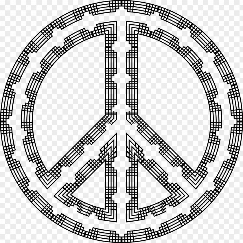 Monochrome Vector Peace Symbols Clip Art PNG