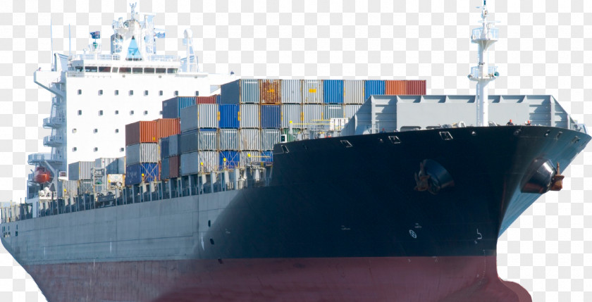 Cartoon Cargo Ship Freight Transport Intermodal Container PNG
