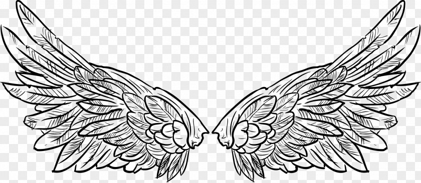Vector Tattoo Wings To Fly Arms Wing Visual Arts Black And White PNG
