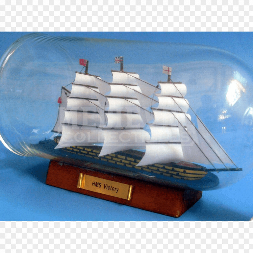Victory HMS Ship Model Glass Bottle USS Constitution PNG