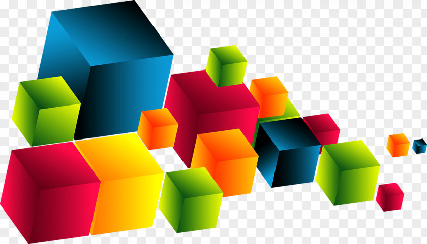 Colorful Cube Service Euclidean Vector PNG