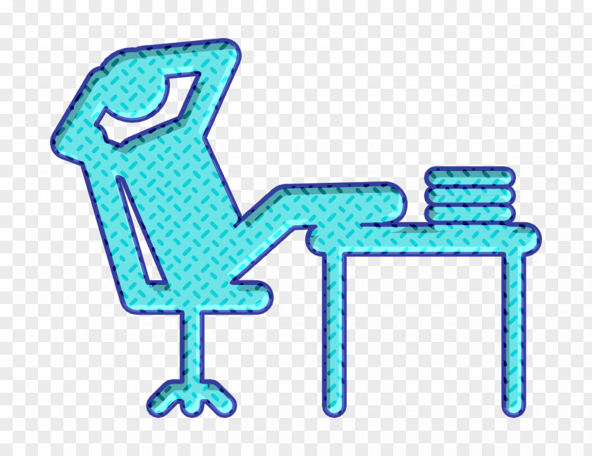 Day In The Office Pictograms Icon Worker Lazy PNG