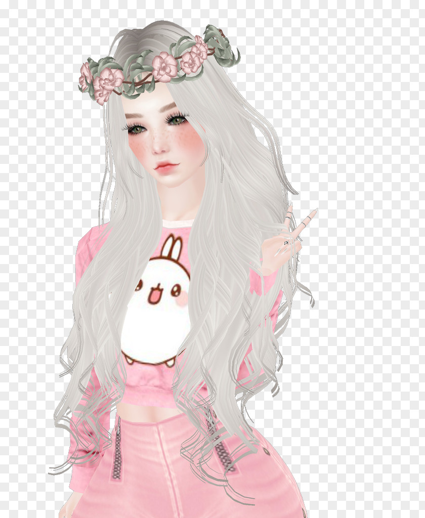 Design Headpiece Pink M Doll PNG