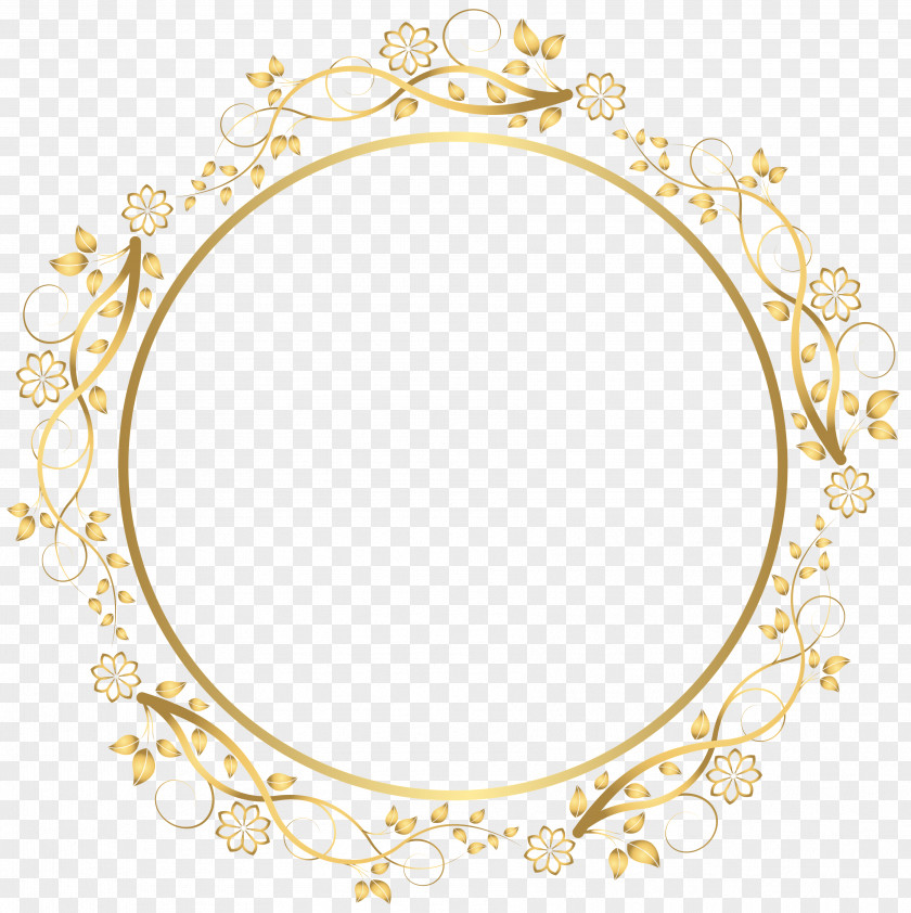 Gold Flower Frame Transparent Image Clip Art PNG