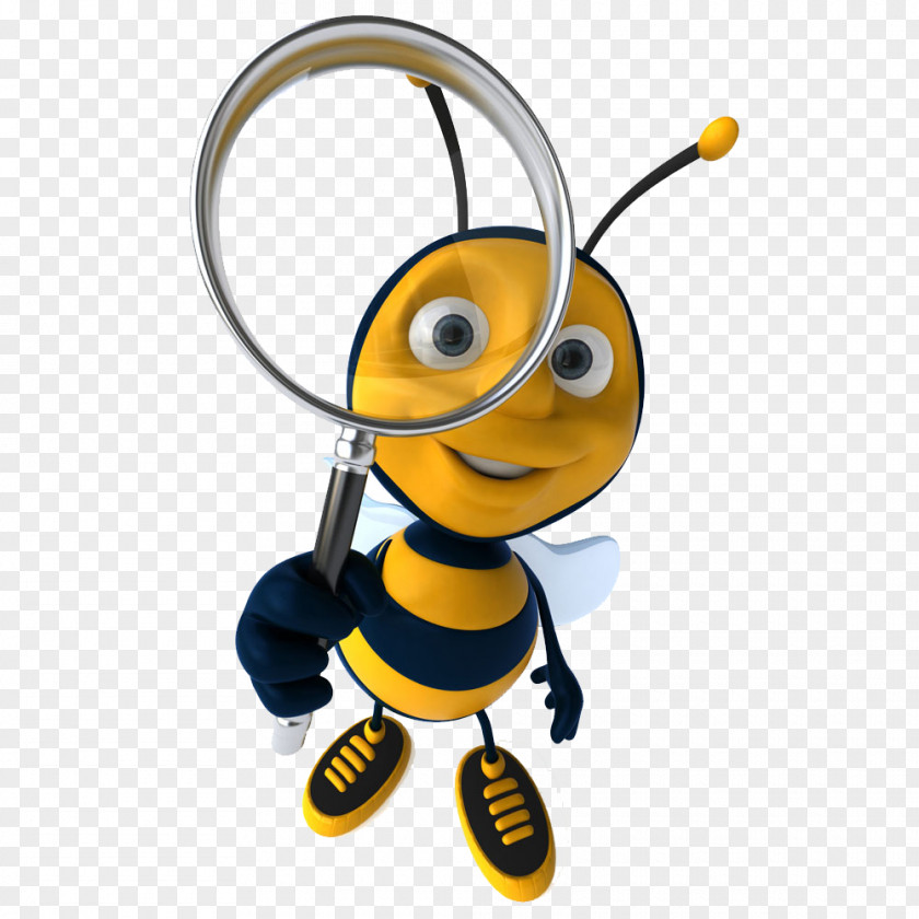 Magnifying Glass Bees Bee Clip Art PNG
