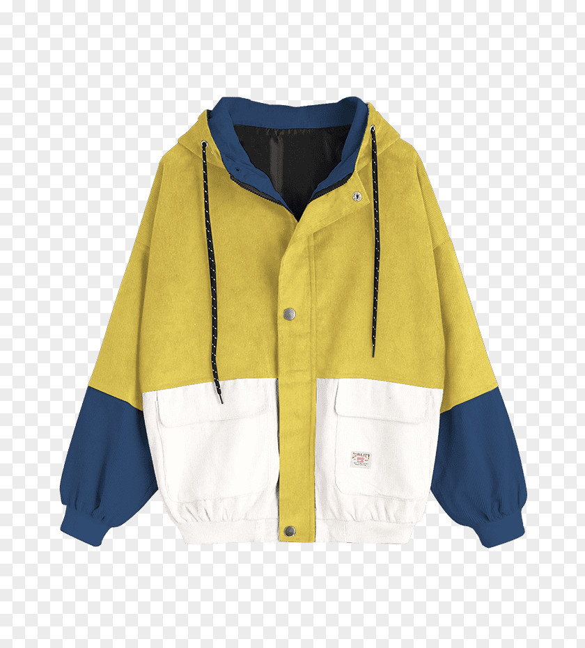 Denim Jacket With Hood Hoodie Coat Corduroy Fashion PNG