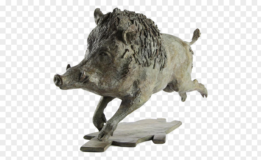 Painting Wild Boar Bronze Sculpture Work Of Art PNG