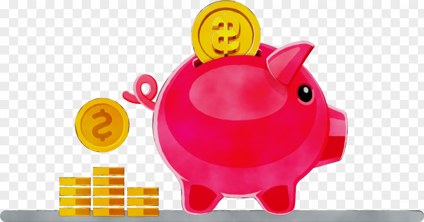 Plastic Bath Toy Piggy Bank PNG