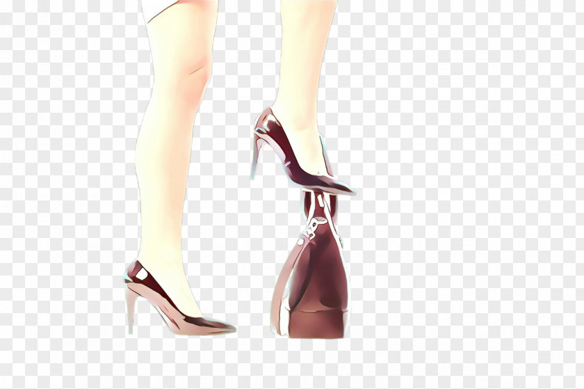 Leather Court Shoe Footwear High Heels Leg Brown Mary Jane PNG