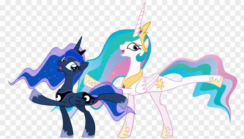 Cute Princess Pony Celestia Luna PNG