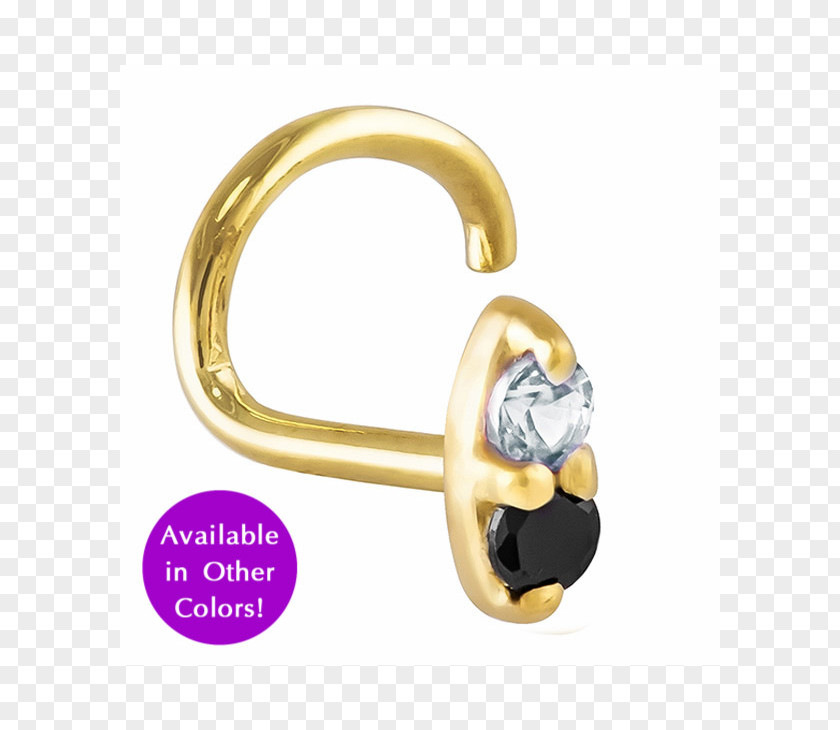 Gold Earring Body Jewellery Nose Diamond PNG