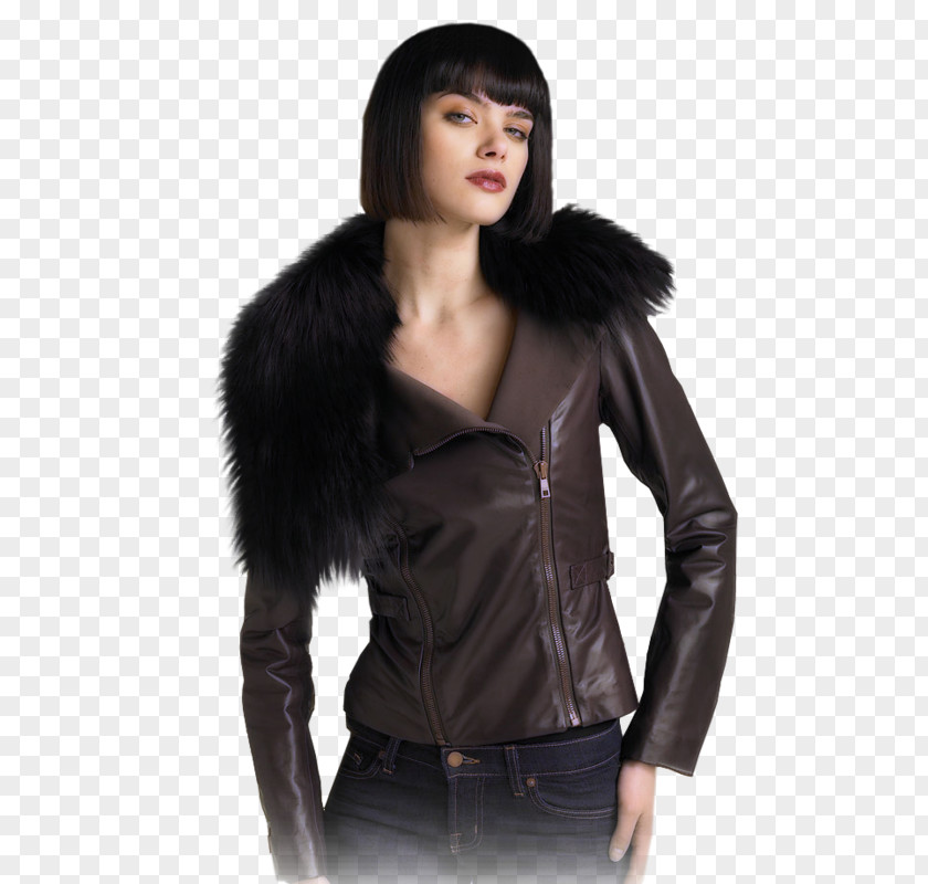 Leather Jacket Fashion Time Model PNG