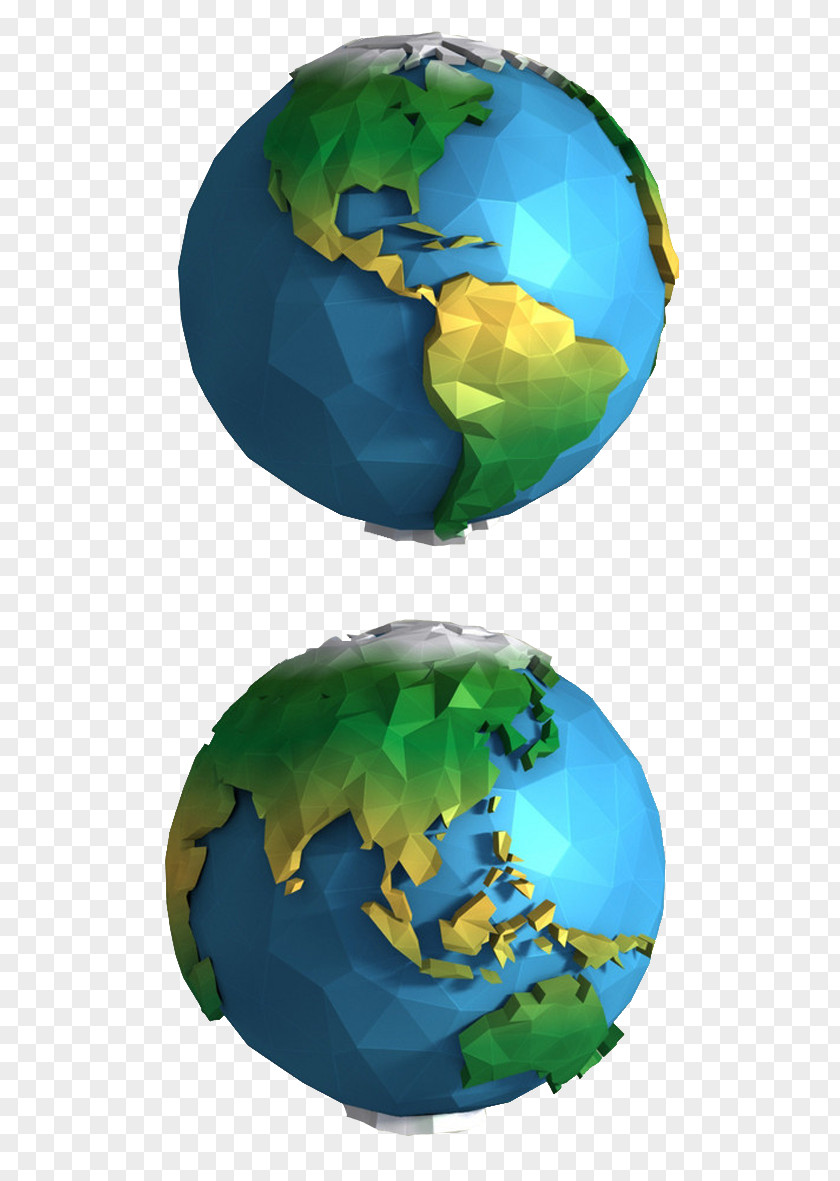 Low Poly 3d Model Of Earth Polygon 3D Computer Graphics Geometry PNG