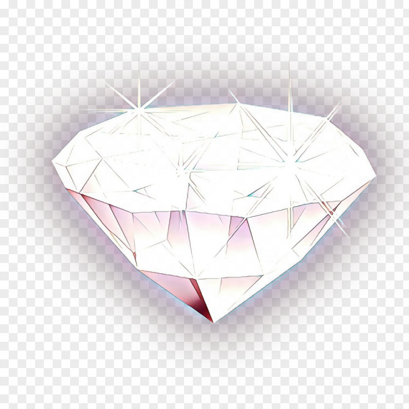 Paper Diamond Heart Pink PNG